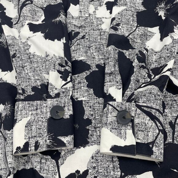 CHICO's Tunic Shirt Floral Black White Womens Size .5 / US S Popover Top - Picture 7 of 10